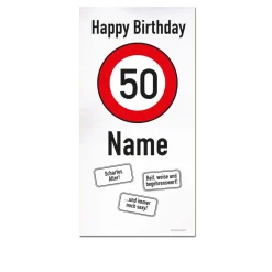 XXL-Banner zum 50. Geburtstag im Hochformat