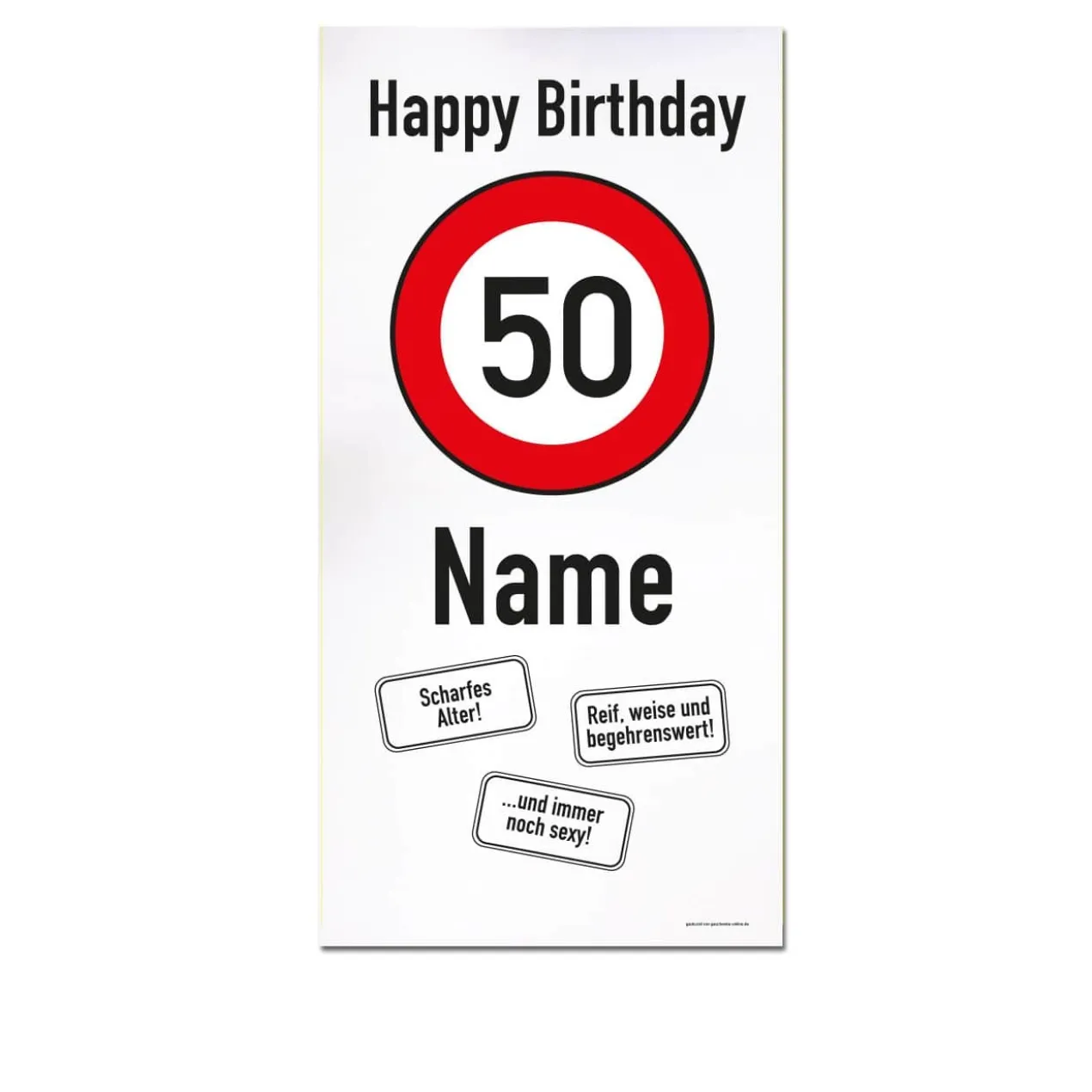 XXL-Banner zum 50. Geburtstag im Hochformat