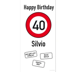 XXL-Banner zum 40. Geburtstag im Hochformat