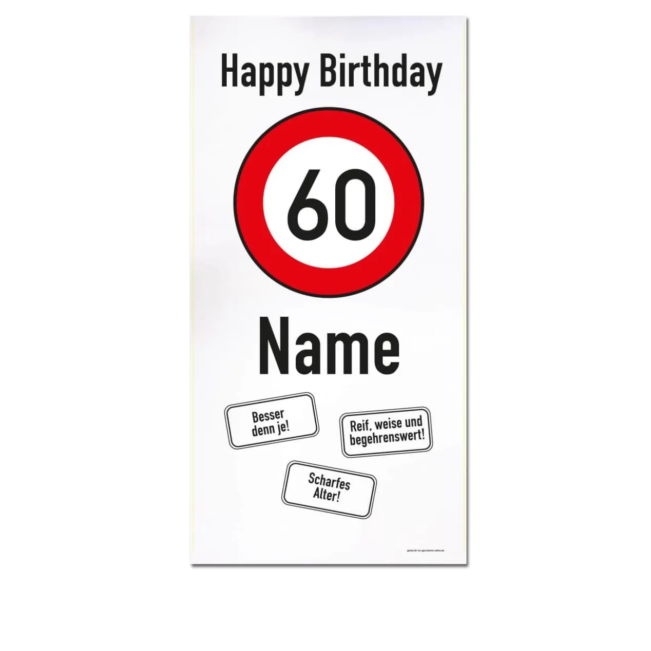 XXL-Banner zum 60. Geburtstag im Hochformat