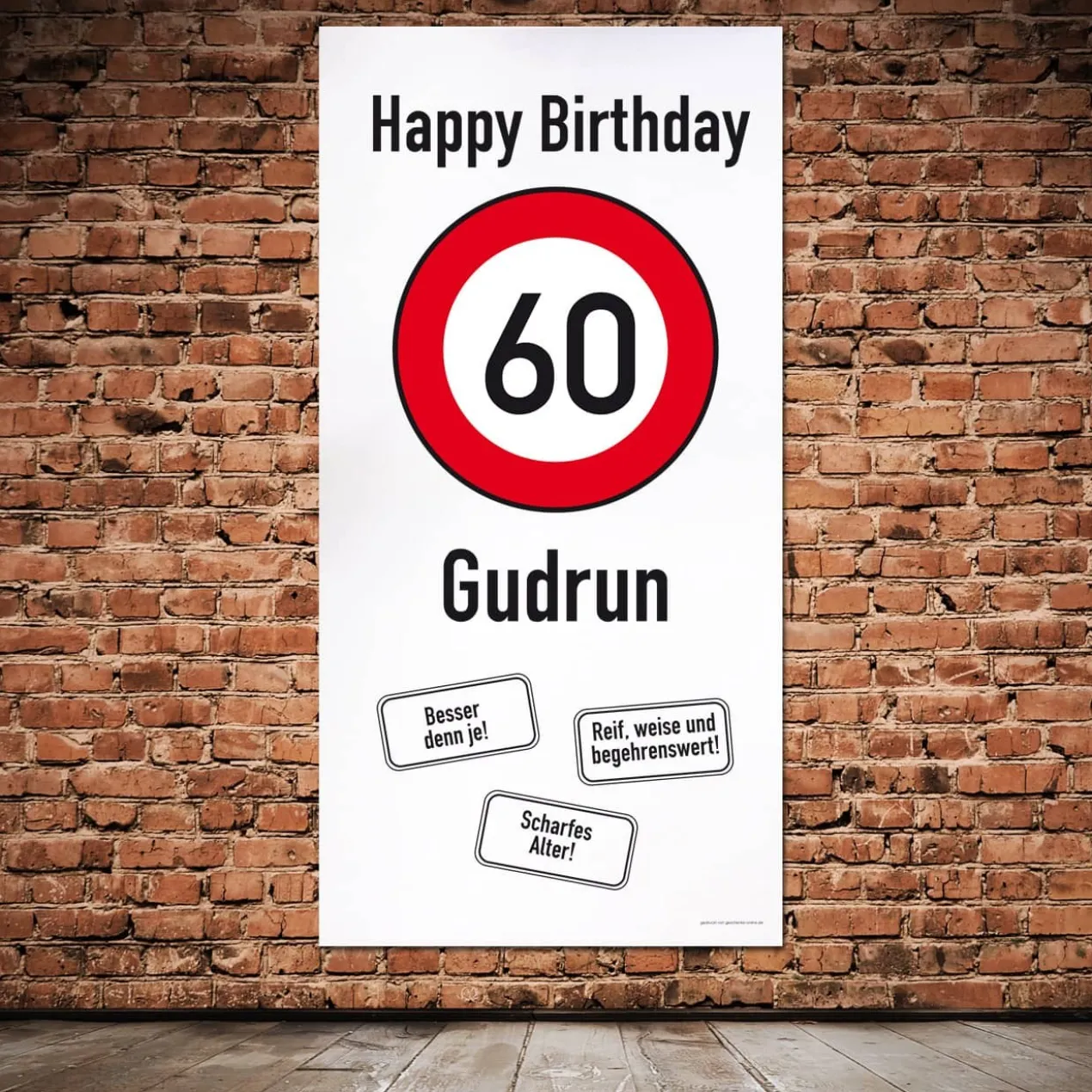 XXL-Banner zum 60. Geburtstag im Hochformat