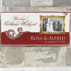 XXL-Banner zur Goldenen Hochzeit mit Foto
