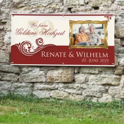 XXL-Banner zur Goldenen Hochzeit mit Foto