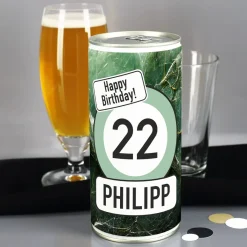XXL Bierdose - Verkehrszeichen - mit Name und Alter bedruckt