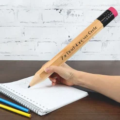 XXL Bleistift mit Radiergummi und Wunschtext in Übergröße! 35cm