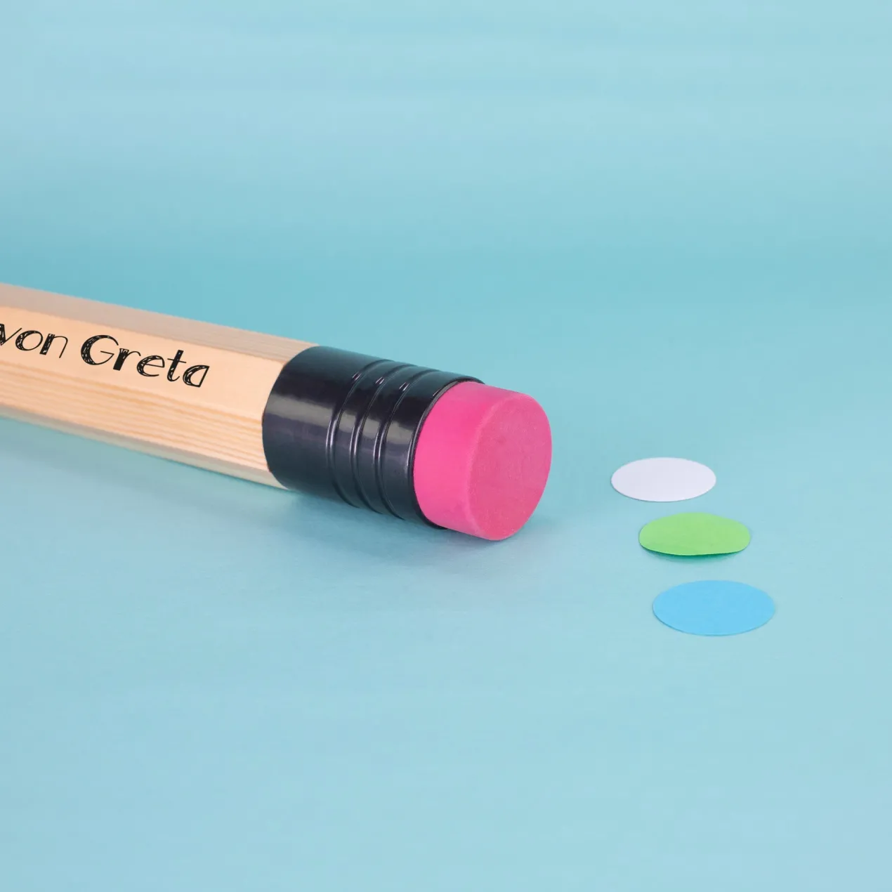 XXL Bleistift mit Radiergummi und Wunschtext in Übergröße! 35cm "Big Ideas"