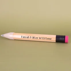 XXL Bleistift mit Radiergummi und Wunschtext in Übergröße! 35cm
