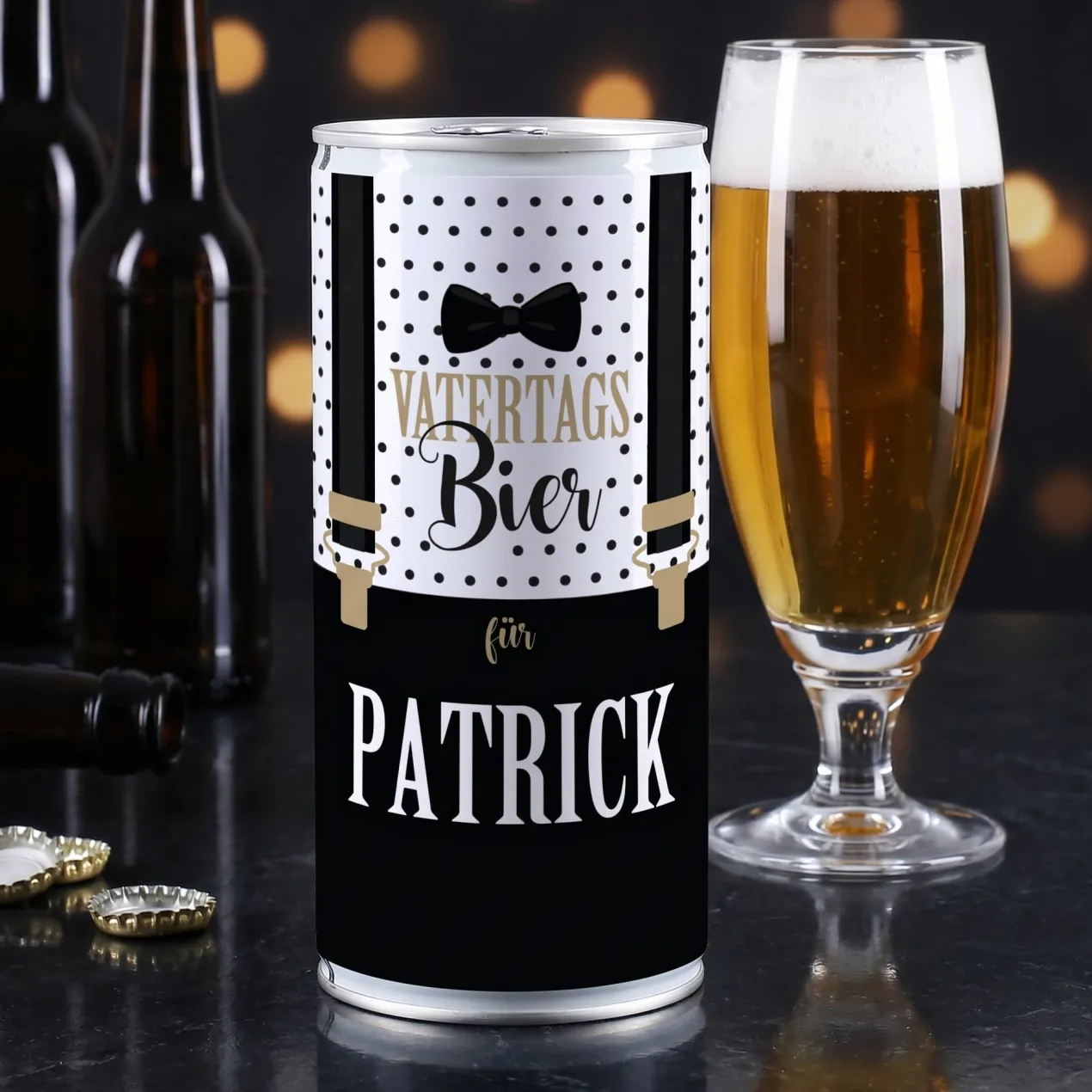 XXL Dosenbier "Vatertagsbier" personalisiert mit Name | Papa Bier Geschenk zum Vatertag