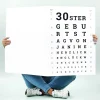 XXL Geburtstagskarte Sehtest bedruckt mit Buchstaben Name und Alter