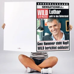 XXL Klappkarte - Zeitung zur Rente - mit Foto und Name