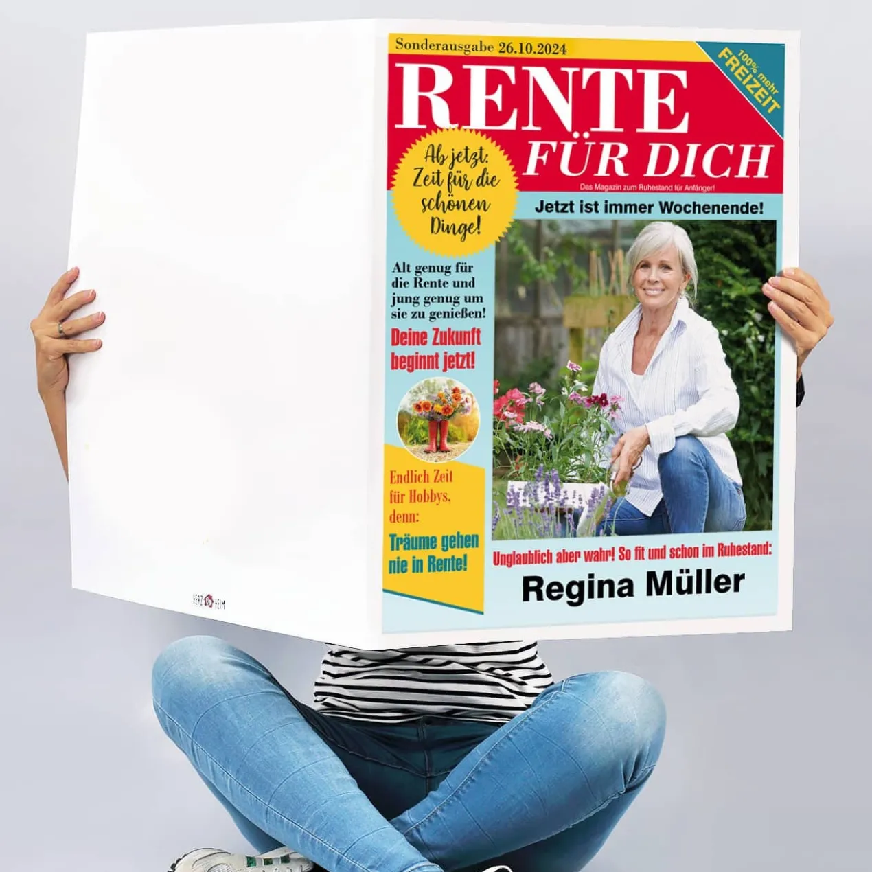XXL Klappkarte zur Rente - mit 2 Fotos und individuellen Texten