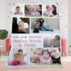 XXL Kuscheldecke personalisiert mit 8 Fotos & Text | Sherpadecke | Geschenk für Familie & Freunde