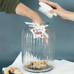 XXL Leonardo Glasdose mit Sternanhänger - Plätzchen von