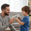 XXL Schokolade personalisiert mit 4 Fotos als Geschenk für den besten Papa | 300 g