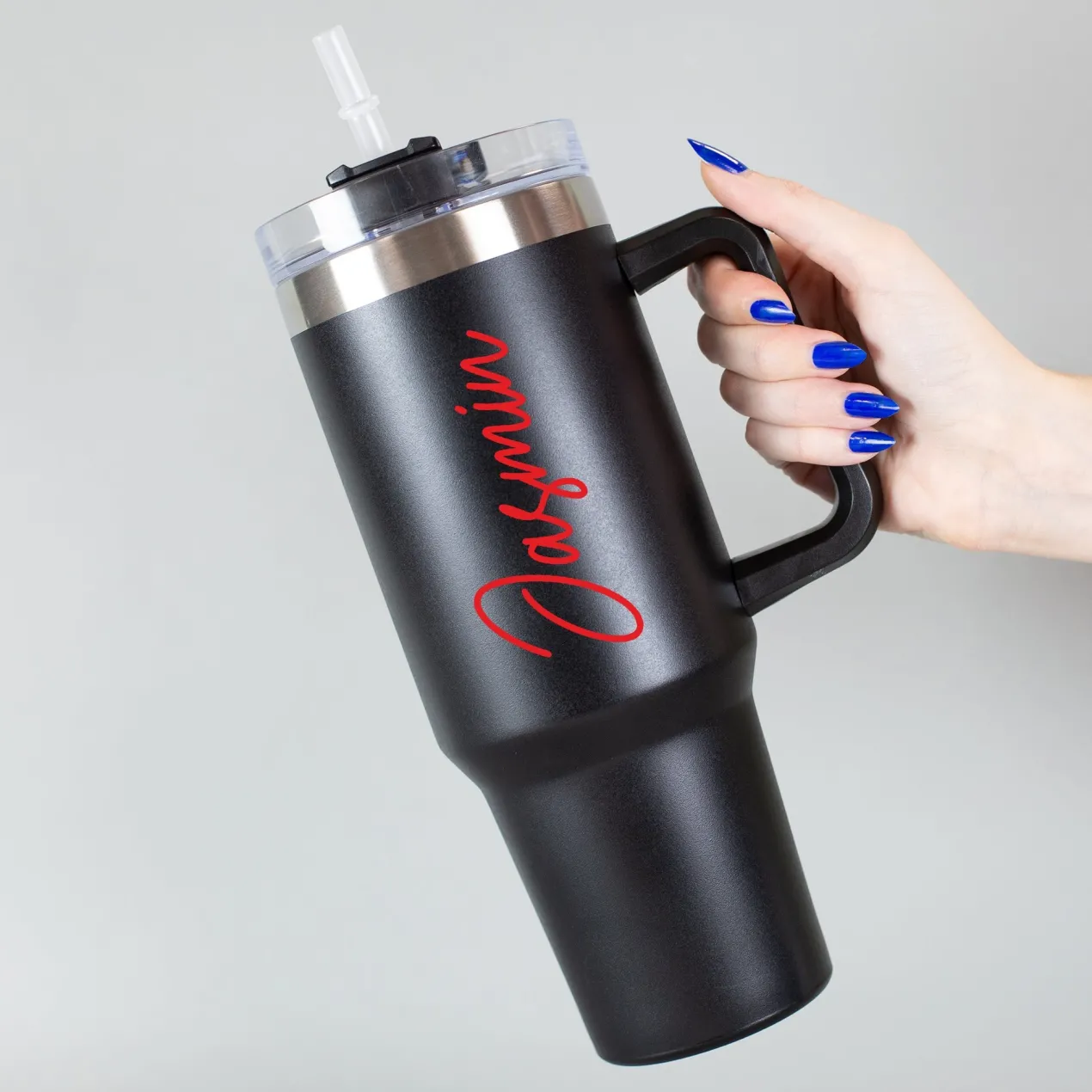 XXL Thermobecher personalisierbar mit Name | Auswahl Schriftfarbe | Thermo Cup 1,2 Liter