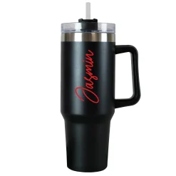 XXL Thermobecher personalisierbar mit Name | Auswahl Schriftfarbe | Thermo Cup 1,2 Liter