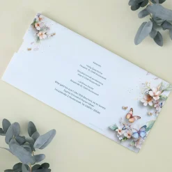 Ziehkarte mit Brautpaar - Hochzeitseinladung - viele Varianten auswählbar