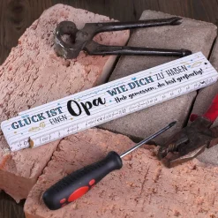 Zollstock für Opas - Glück ist einen Opa wie dich zu haben - mit Wunschtext