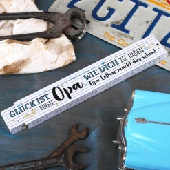 Zollstock für Opas - Glück ist einen Opa wie dich zu haben - mit Wunschtext