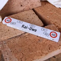 Zollstock zum 40. Geburtstag mit Wunschnamen