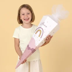 Zuckertüte mit Regenbogenmotiv für Mädchen