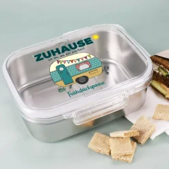 Zuhause ist da, wo wir parken! - Lunchbox für den Camper mit Wunschtext