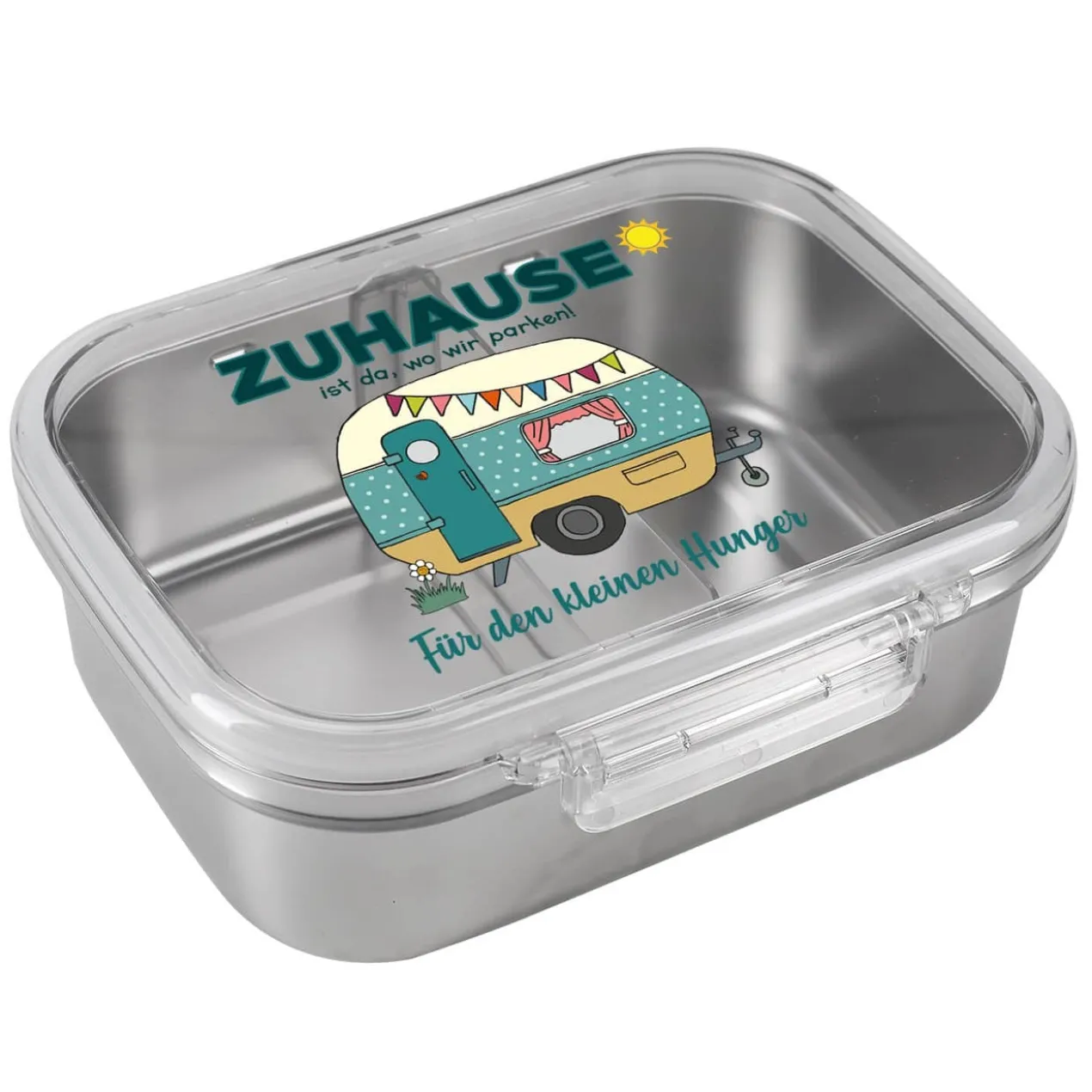 Zuhause ist da, wo wir parken! - Lunchbox für den Camper mit Wunschtext