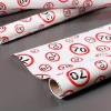 Zum 70. Geburtstag Geschenkpapier im Verkehrszeichendesign