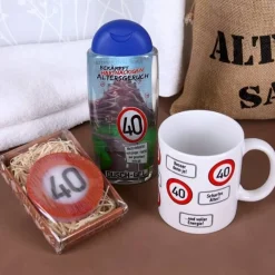 Zum 40. Geburtstag Geschenkset Verkehrszeichen (5-teilig)