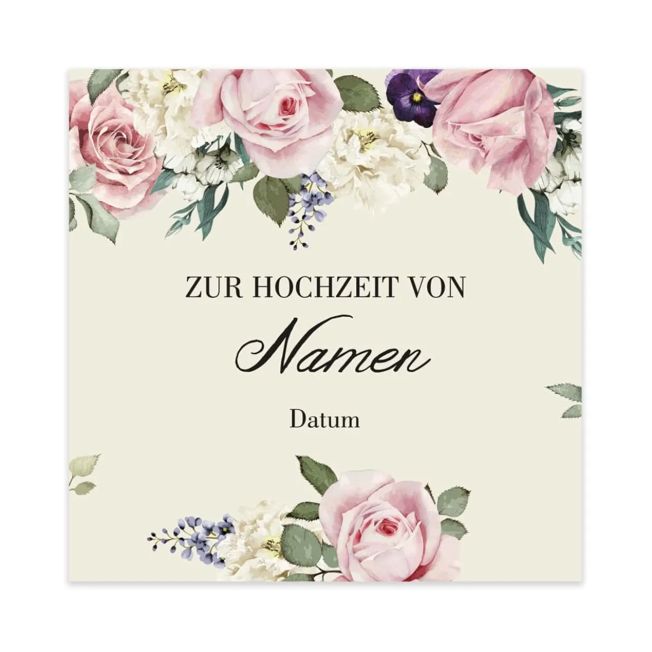 Zur Hochzeit - persönliche Flaschenaufkleber für Ihre Hochzeit